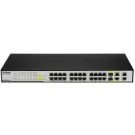 DES-1228P - D-Link Web Smart 24-Port PoE 10/100 + (4) 10Base-T Switch