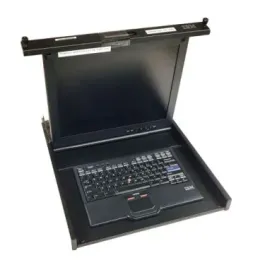 1723-HC1 - IBM 1U 17-inch Flat Panel Console Kit with Keyboard mouse Power Adapter and Rail Kit