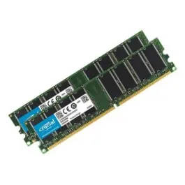 CT2KIT25672Y40B - Crucial 4GB Kit 2 X 2GB DDR-400MHz PC3200 ECC Registered CL3 184-Pin DIMM Memory