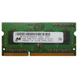 MT8JSF25664HZ-1G4D1 - Micron Technology 2GB DDR3-1333MHz PC3-10600 non-ECC Unbuffered CL9 204-Pin SoDimm 1.35V Low Voltage Memory Module