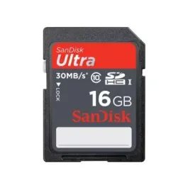 S-101860 - SanDisk Ultra 16GB Class 10 SDHC Flash Memory Card