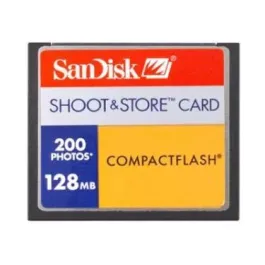 SDCFS-128-A99 - SanDisk 128MB Shoot & Store CompactFlash (CF) Memory Card