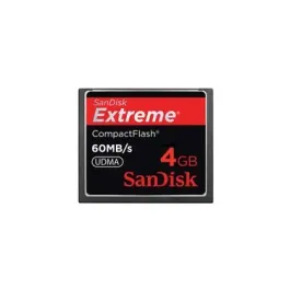 SDCFX-004G - SanDisk 4GB Extreme UDMA 60MB/s CompactFlash (CF) Memory Card