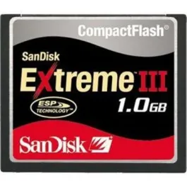 SDCFX3-1024 - SanDisk Extreme III 1GB CompactFlash (CF) Memory Card