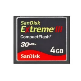 SDFX-004G - SanDisk 4GB Extreme III 30MB/Sec CompactFlash (CF) Memory Card