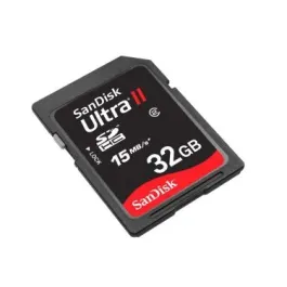 SDSDH-032G-E11T - SanDisk 32GB Ultra II Secure Digital High Capacity (SDHC) Class 2 Flash Memory Card