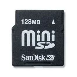 SDSDM-128-A60 - SanDisk 128MB miniSD Flash Memory Card