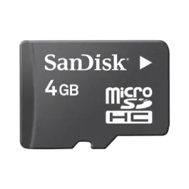 SDSDQM-004G-B35A-C3 - SanDisk 4GB Class 4 microSDHC Flash Memory Card