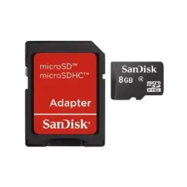 SDSDQM-008G-B35A-A1 - SanDisk 8GB Class 4 microSDHC Flash Memory Card with Adapter
