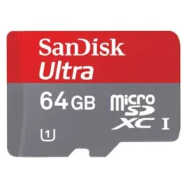 SDSDQUI-064G-A11 - SanDisk 64GB Ultra microSDXC UHS-I Class 10 Flash Memory Card