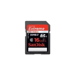 SDSDRX3-016G-E21 - SanDisk 16GB Extreme HD Video Secure Digital High Capacity (SDHC) Memory Card