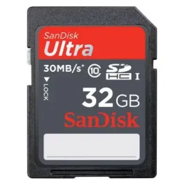 SDSDU-032G-U46 - SanDisk Ultra 32GB Class 10 Secure Digital High Capacity UHS-I Flash Memory Card