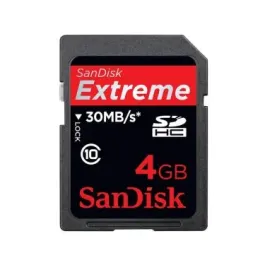 SDSDX-004G-X46S - SanDisk Extreme 4GB Class 10 Secure Digital High Capacity (SDHC) Flash Memory Card