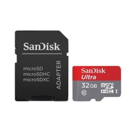SDSQUNC-032G-CN6MA - SanDisk Ultra 32GB Class10 microSDHC UHS-I Flash Memory Card includes Adapter for Smartphones